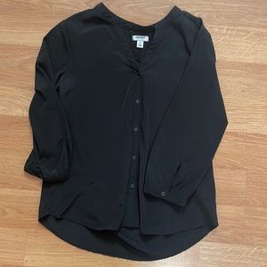 Old Navy Black Button Up Blouse